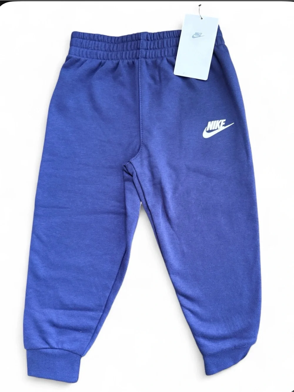 Nike Kids Royal Blue Jogger Sweatpants with White Logo